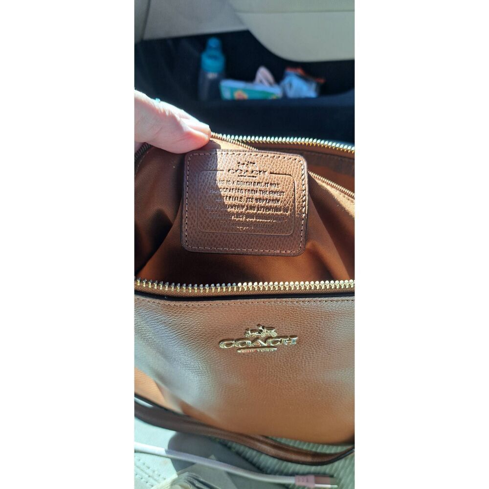 Coach Ava Tan Leather Purse Tote - Picture 9 of 9